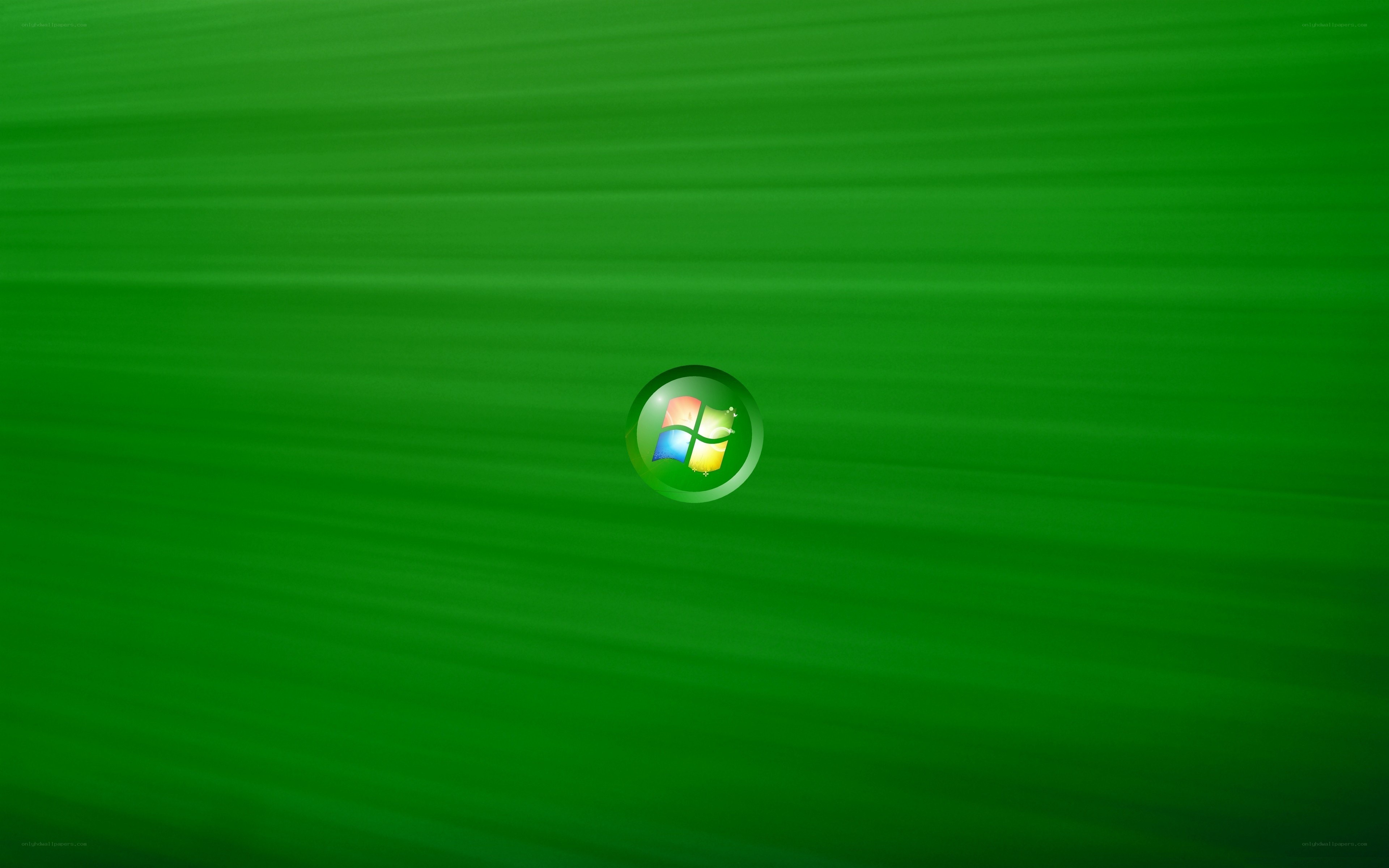 Windows logo on green background