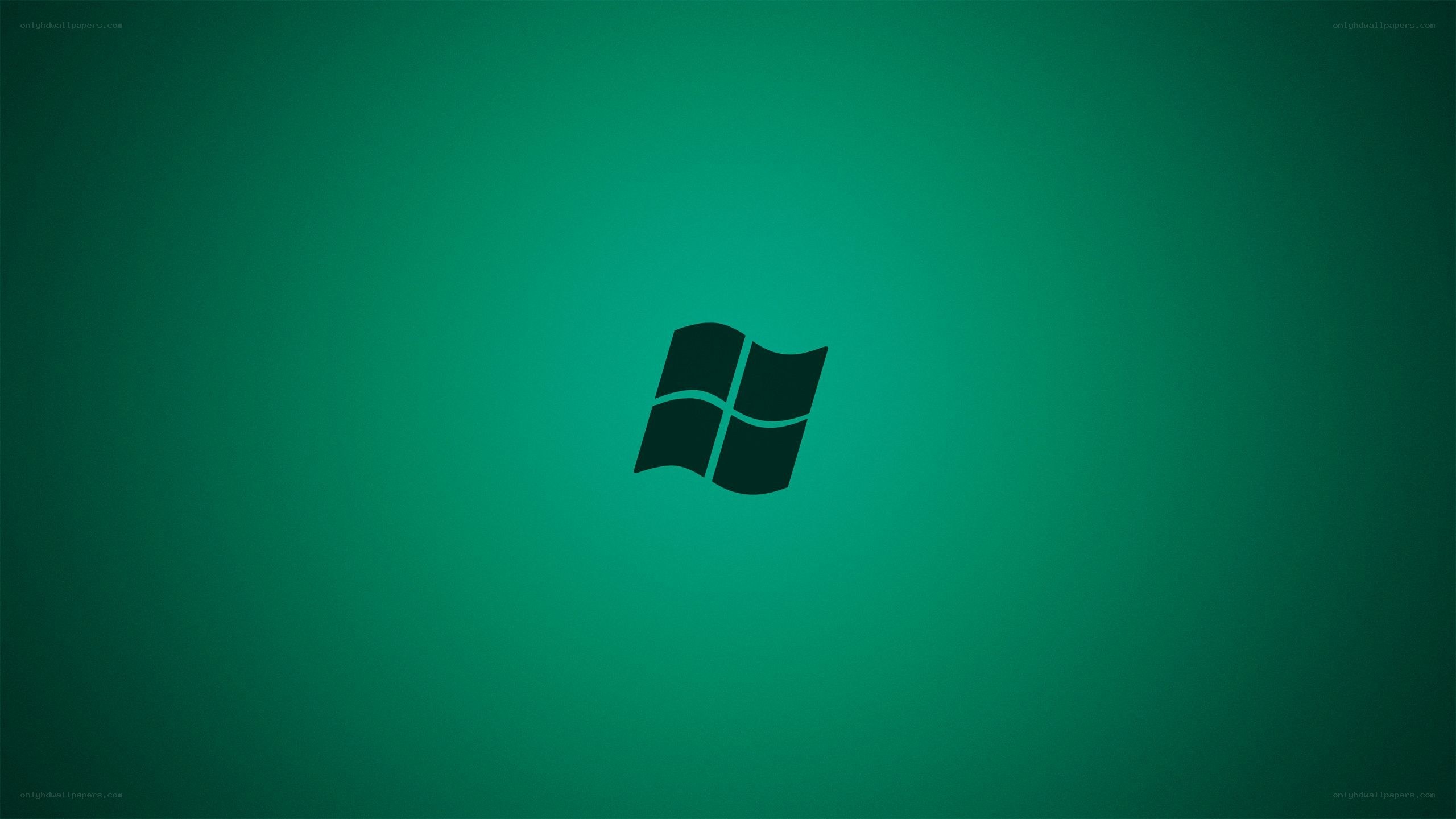 Windows logo on green background