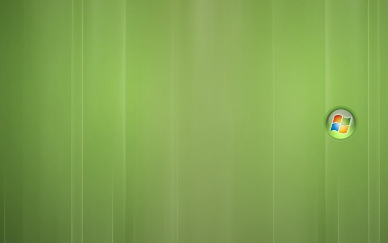 Windows Logo on Green Background — Neutral