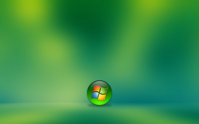 Windows Logo on Green — Neutral, Digital Art