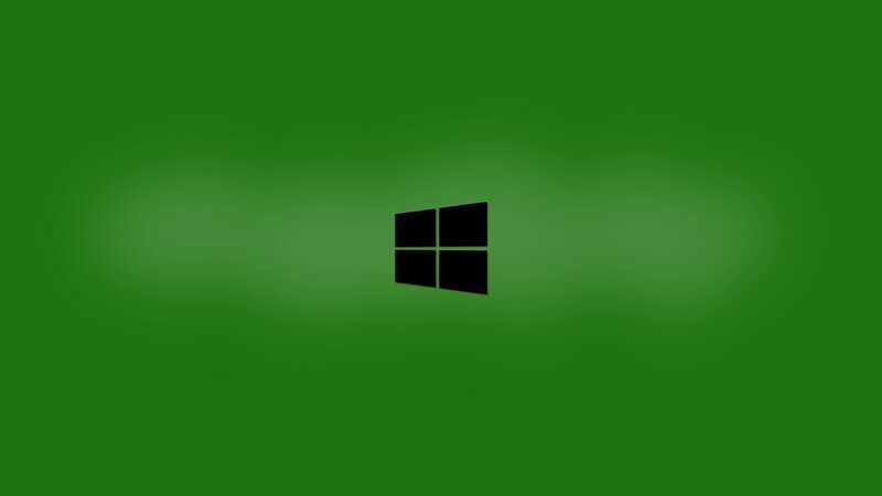 Windows Logo on Green — Neutral, Minimalist, Black