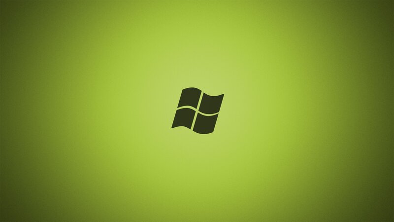 Windows Logo on Green — Neutral, Minimalist
