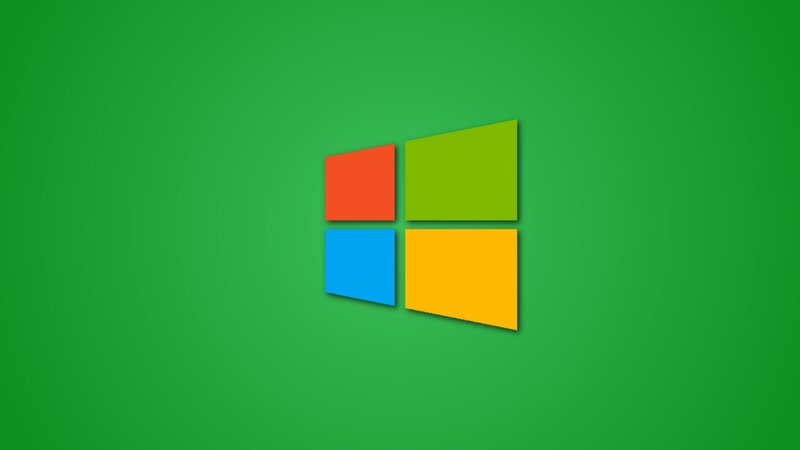 Windows Logo on Green — Neutral, Vector Art
