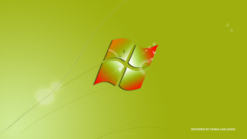 Windows Logo on Green