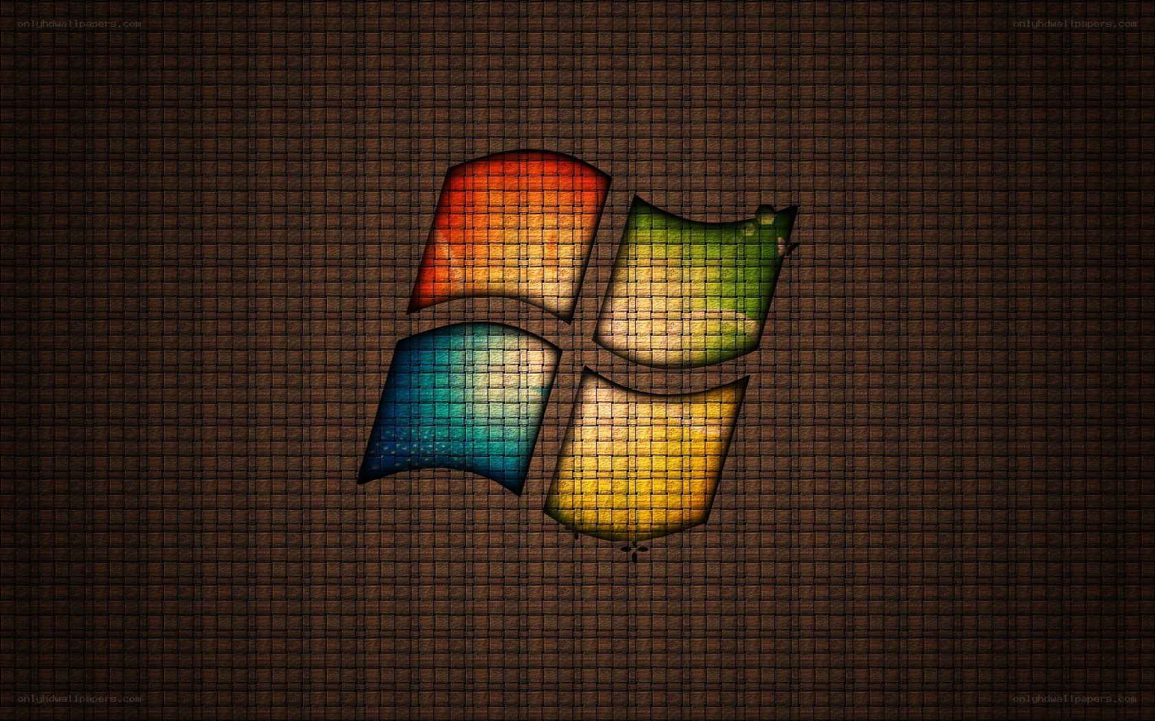 Windows logo on grid background