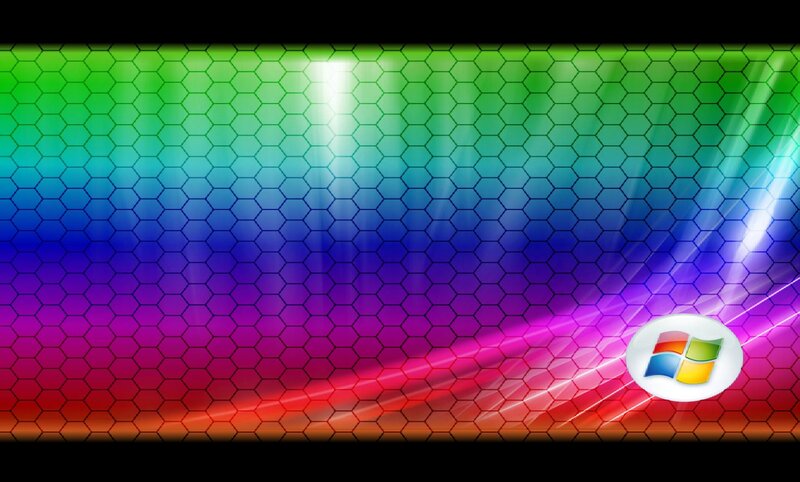 Windows Logo on Hex Pattern