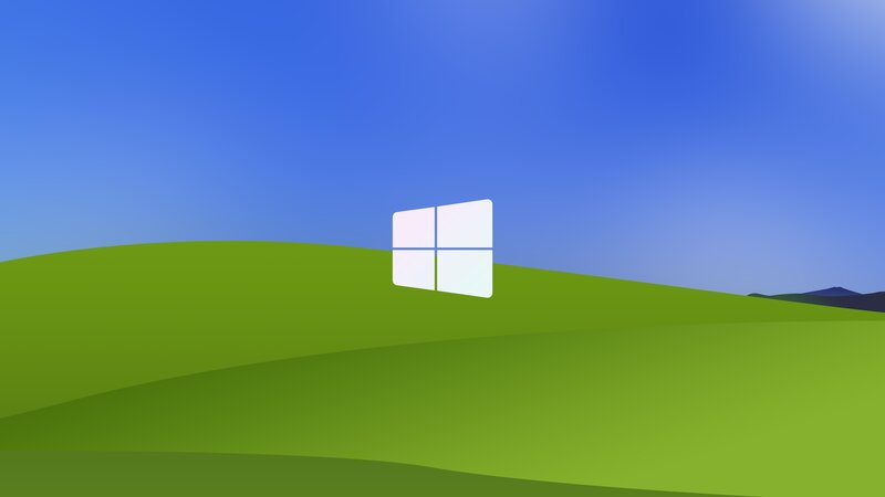 Windows Logo on Hills