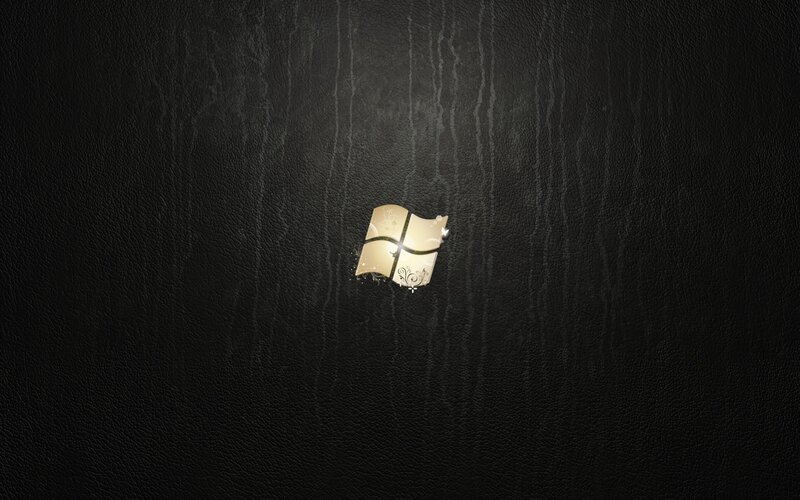 Windows logo on leather
