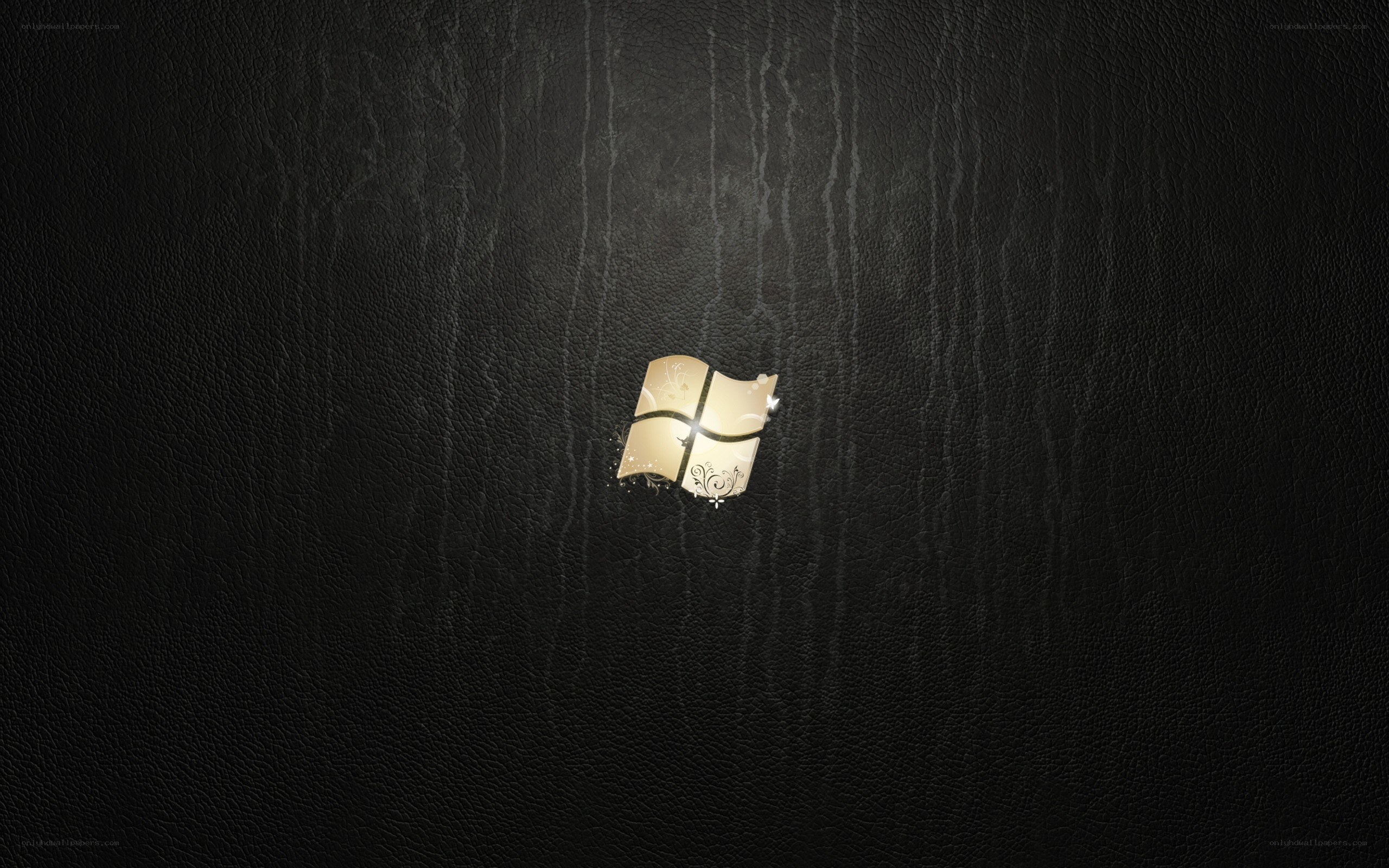 Windows logo on leather