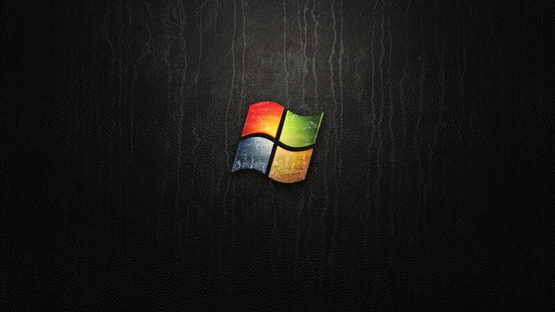 Windows Logo on Leather — Digital Art