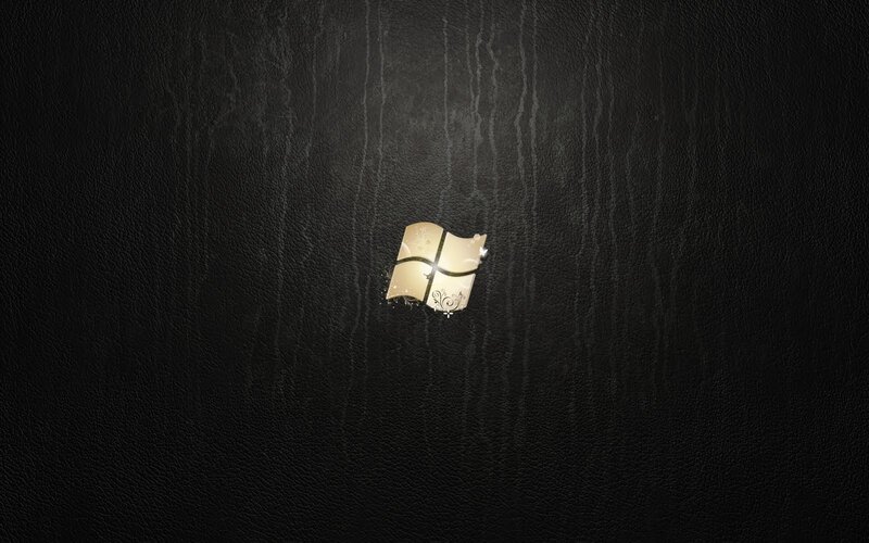 Windows logo on leather