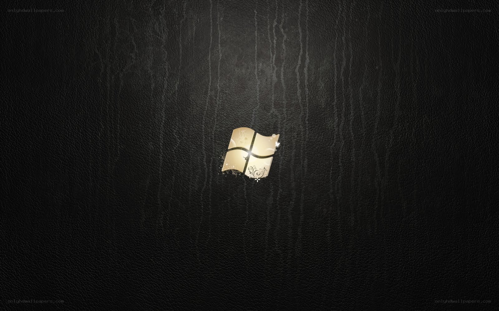 Windows logo on leather