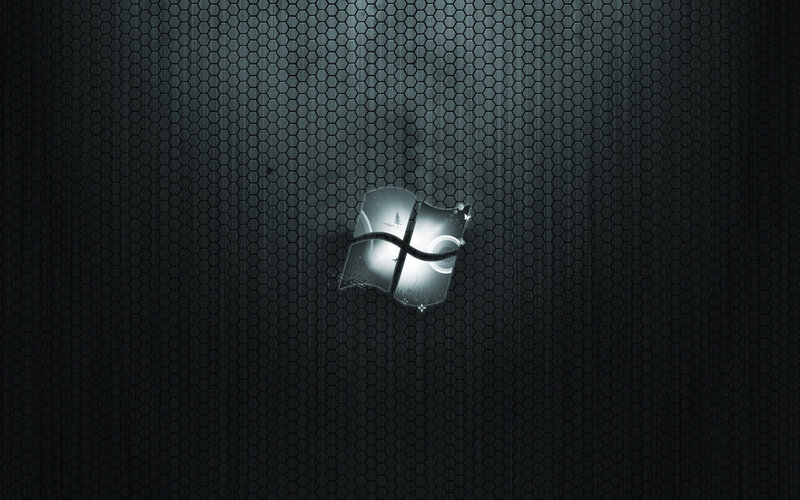 Windows Logo on Mesh — Black, Dark