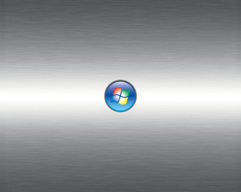 Windows logo on metal background