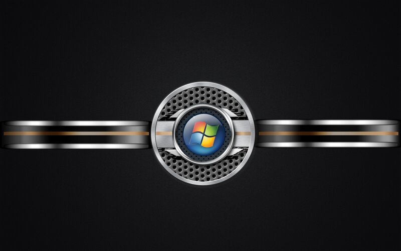 Windows logo on metal band
