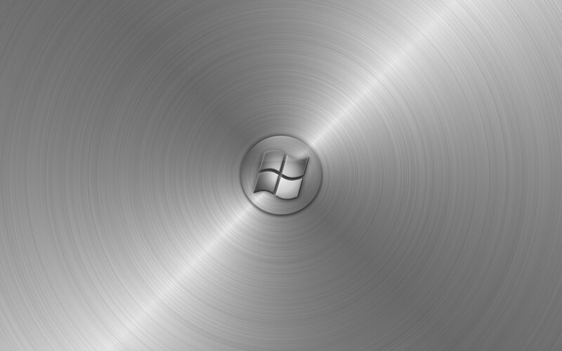 Windows logo on metal surface