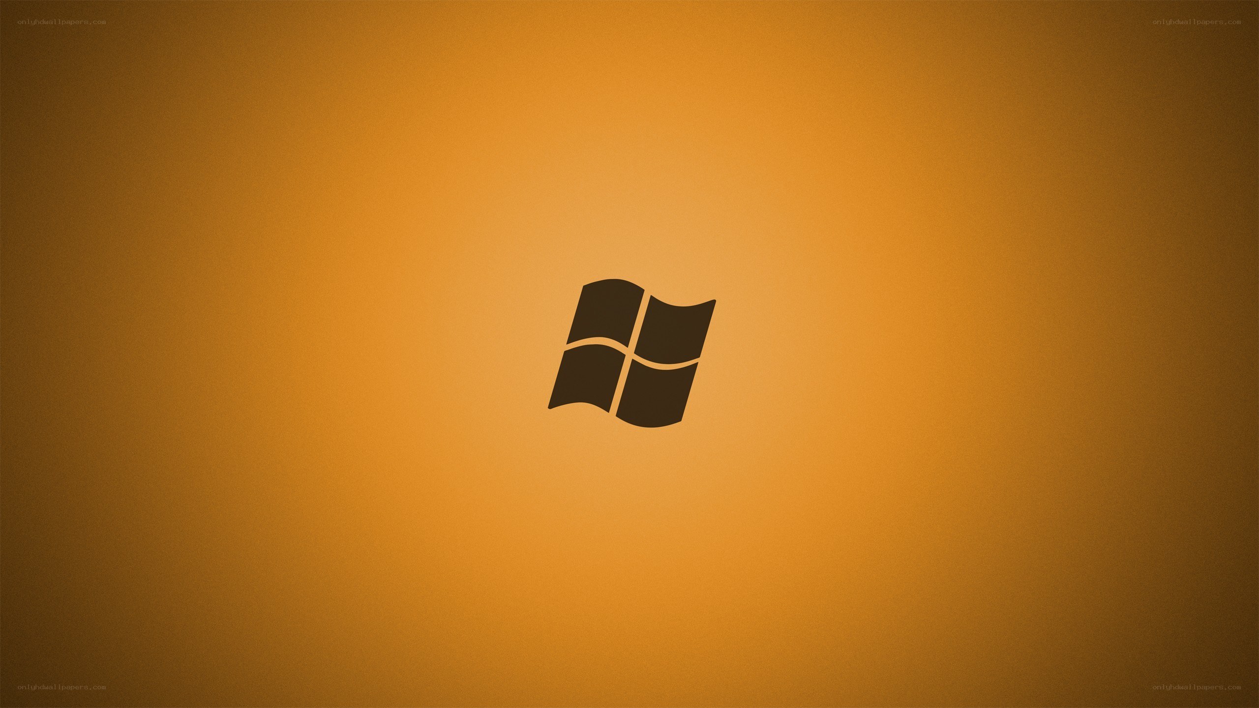 Windows logo on orange background