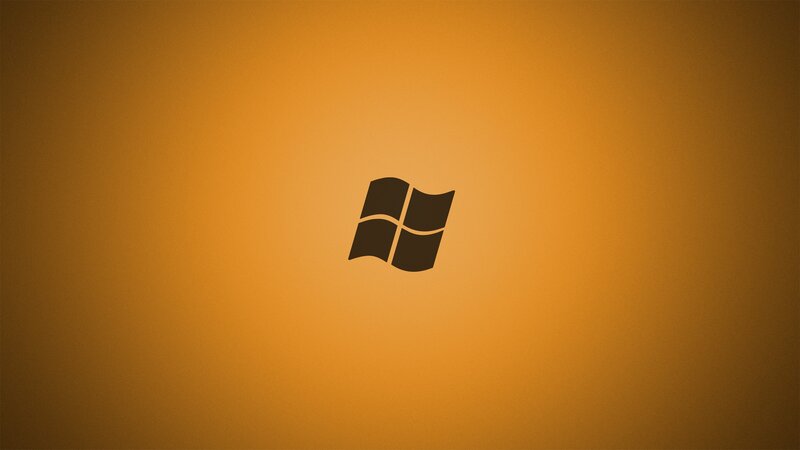 Windows Logo on Orange — Neutral