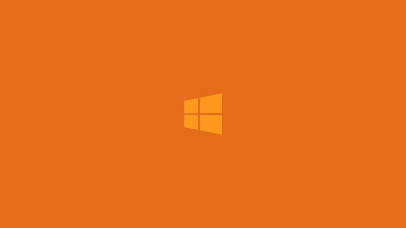 Windows Logo on Orange — Vector Art