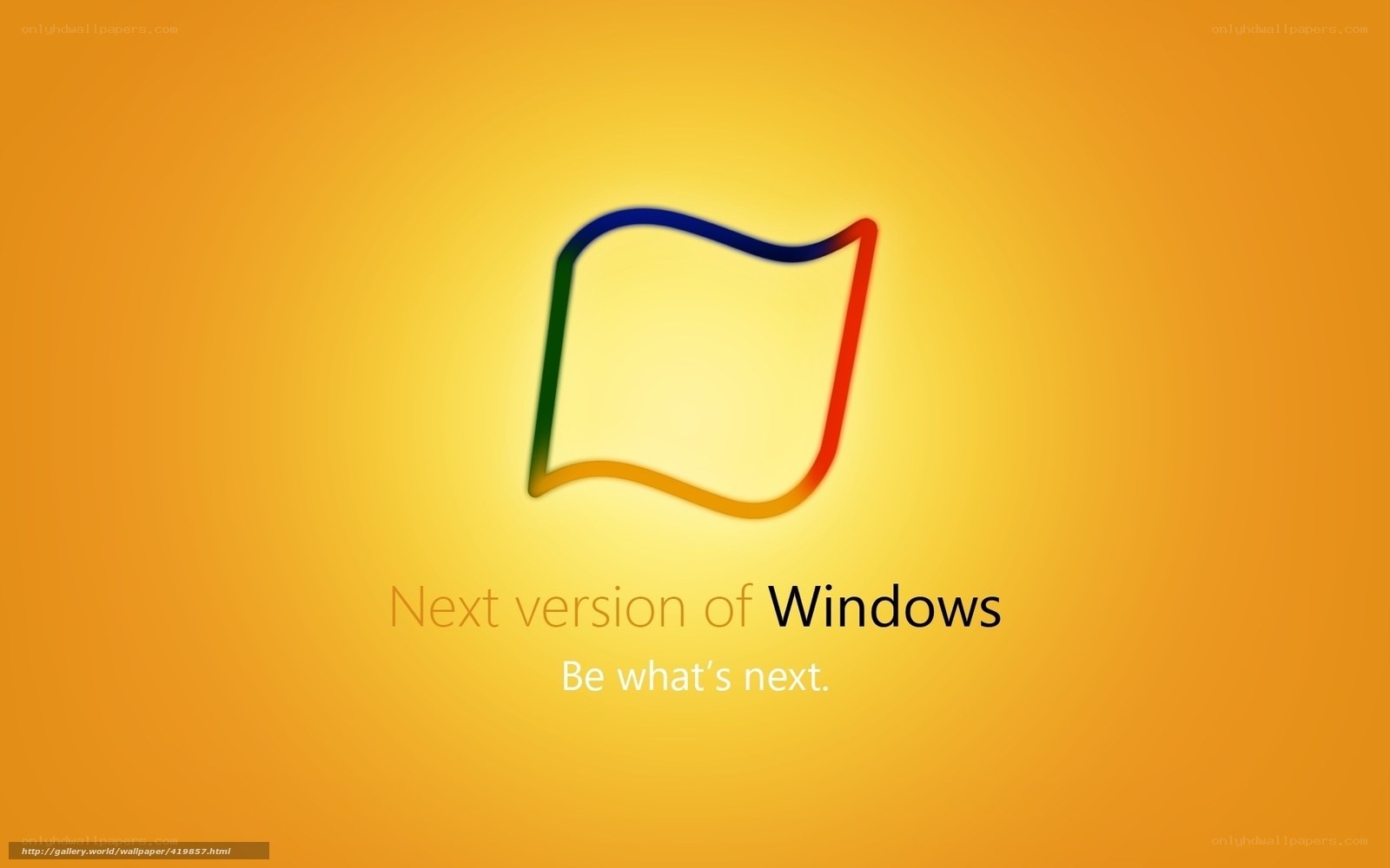 Windows logo on orange
