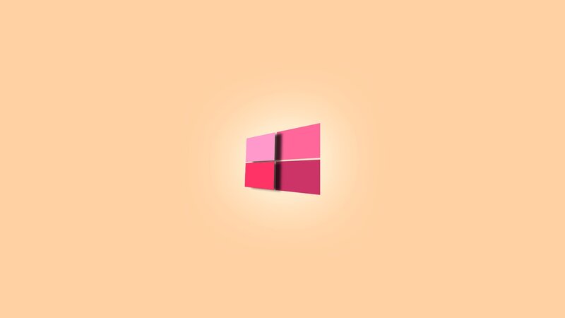 Windows logo on peach background