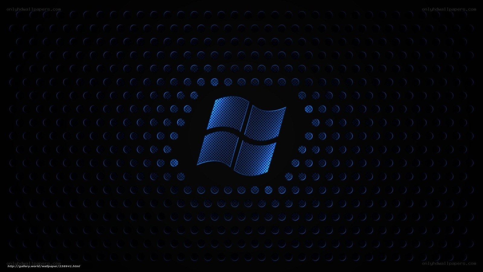 Windows logo on perforated background