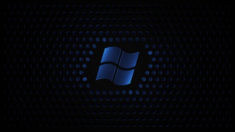 Windows logo on perforated background