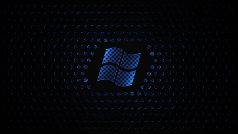 Windows logo on perforated background