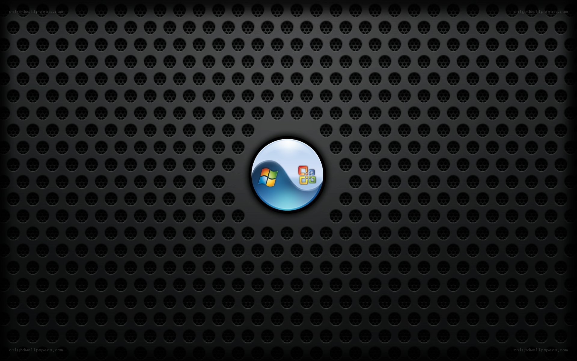Windows logo on perforated metal