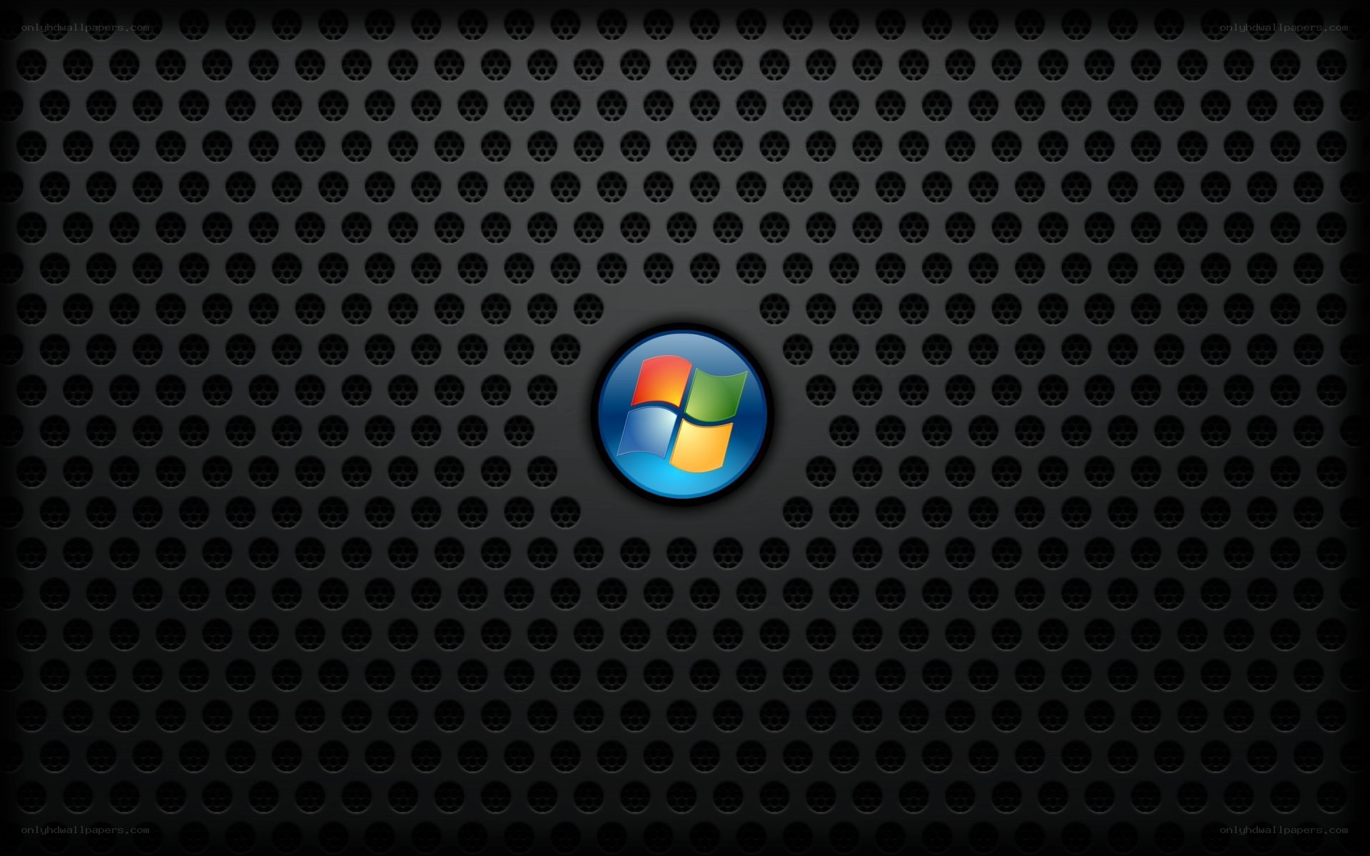 Windows logo on perforated metal