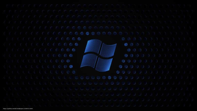 Windows Logo on Perforated Surface — Black, Dark, Technological