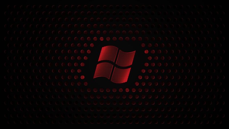 Windows Logo on Perforated Surface — Black