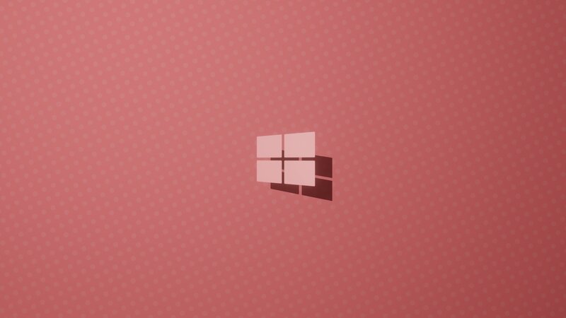 Windows Logo on Pink Background