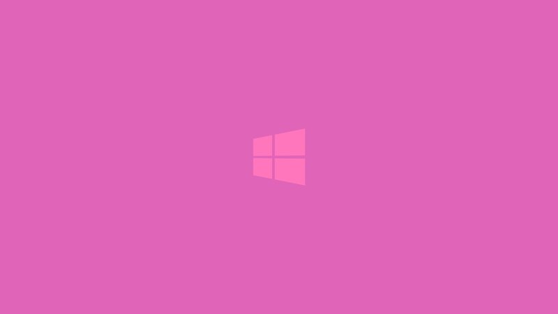Windows Logo on Pink — Minimalist