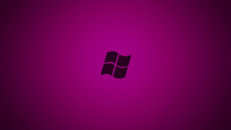 Windows logo on purple background