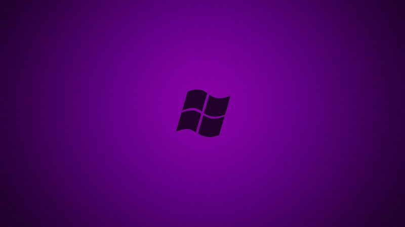 Windows logo on purple background