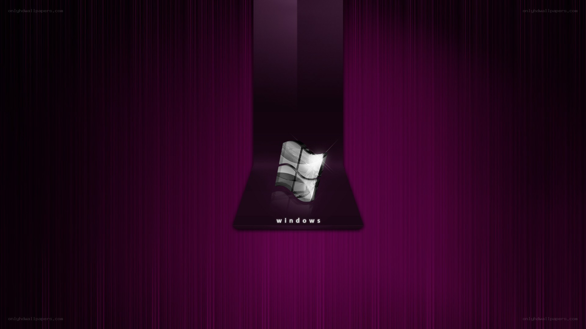 Windows logo on purple background