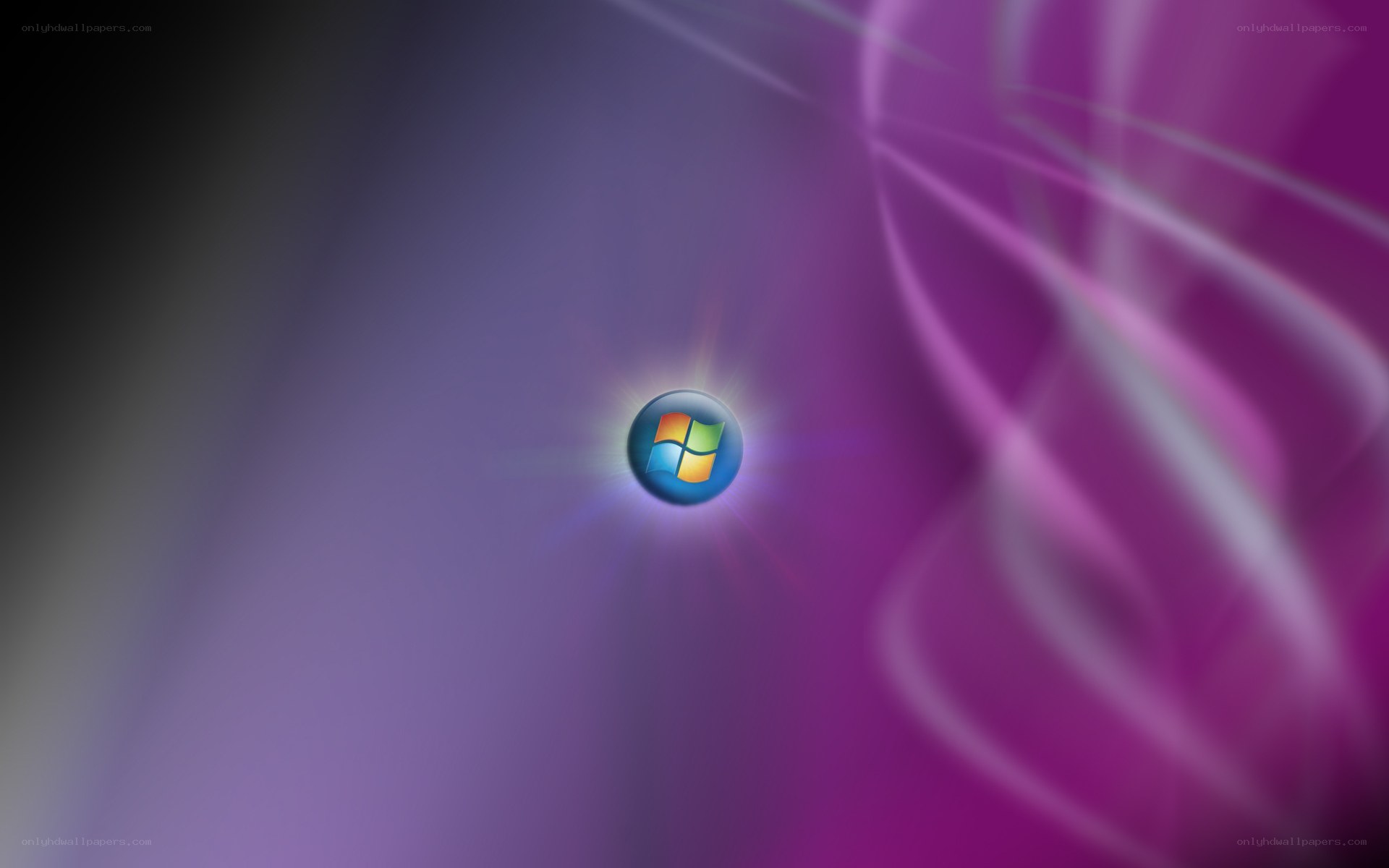 Windows logo on purple background