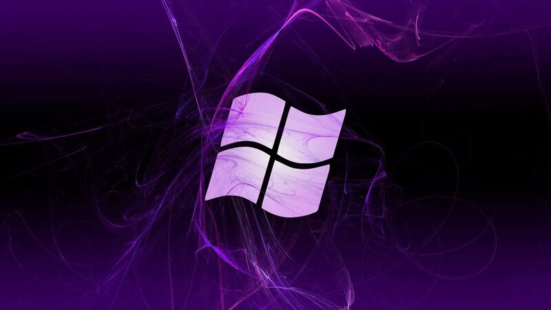 Windows Logo on Purple Background — Abstract