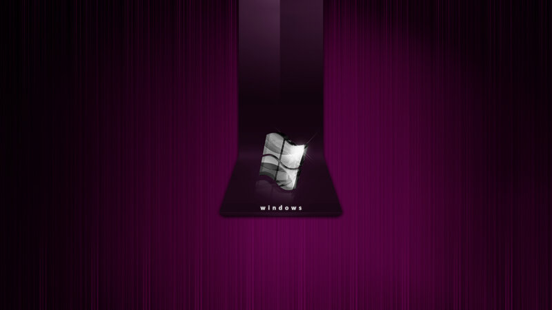 Windows Logo on Purple Background — Minimalist