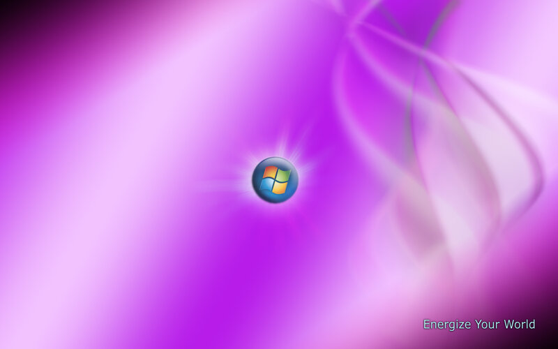 Windows Logo on Purple Background — Serene