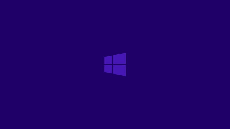Windows Logo on Purple — Minimalist