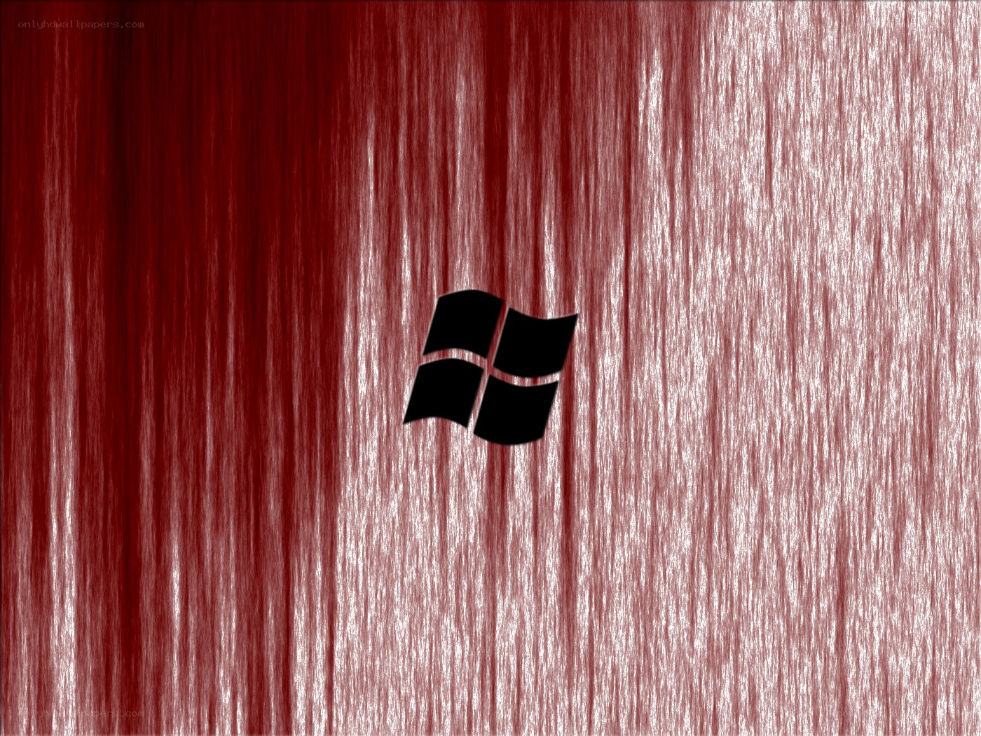 Windows logo on red background