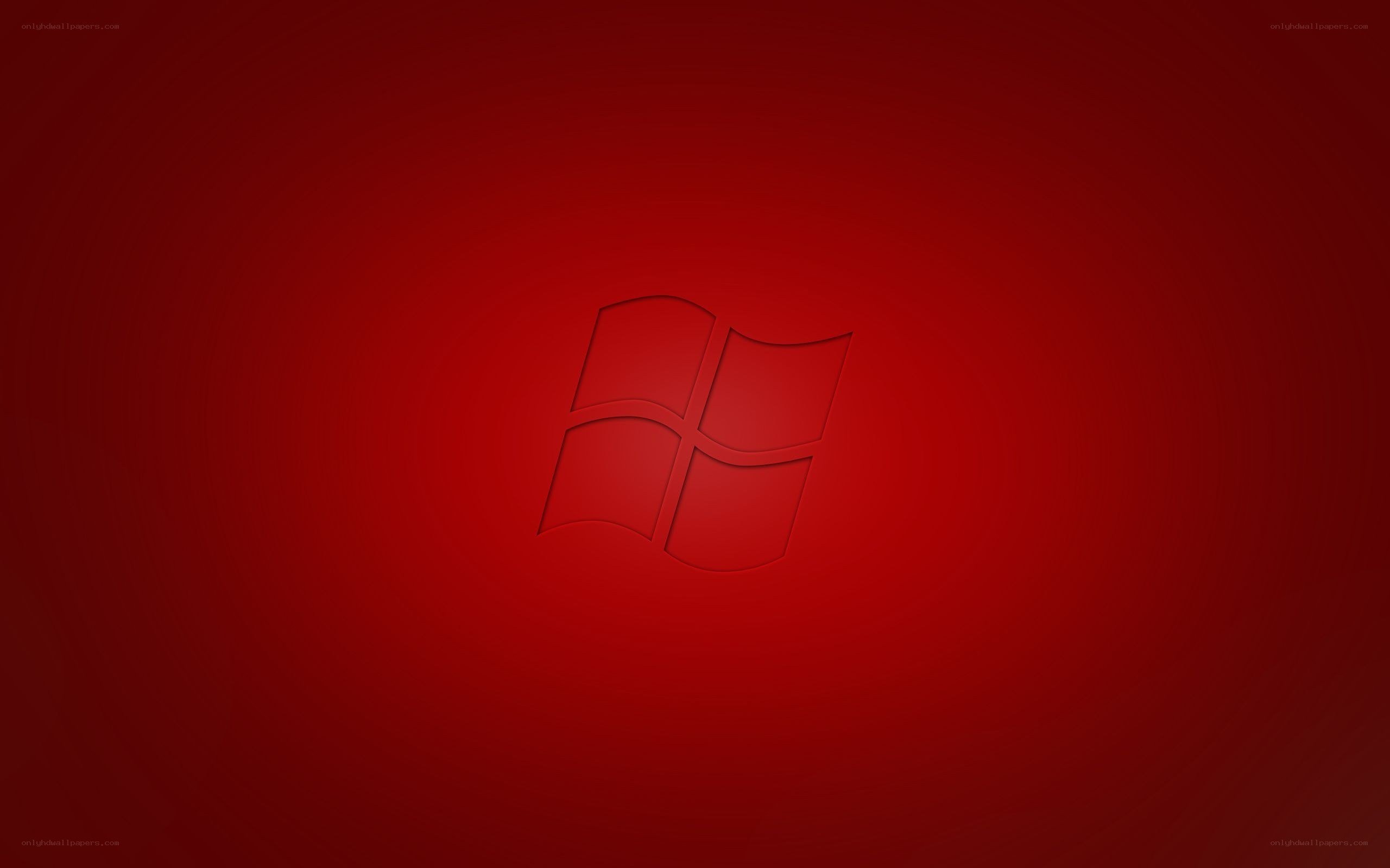 Windows logo on red background