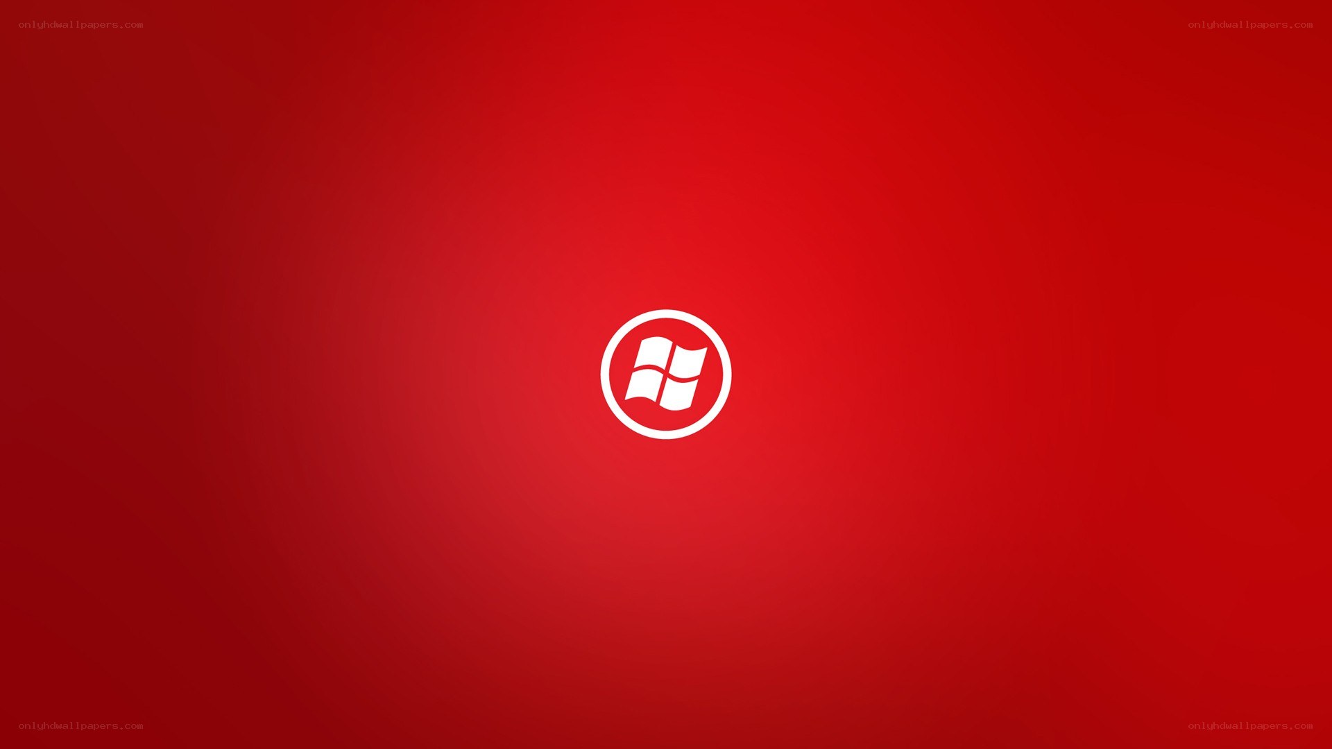 Windows logo on red background