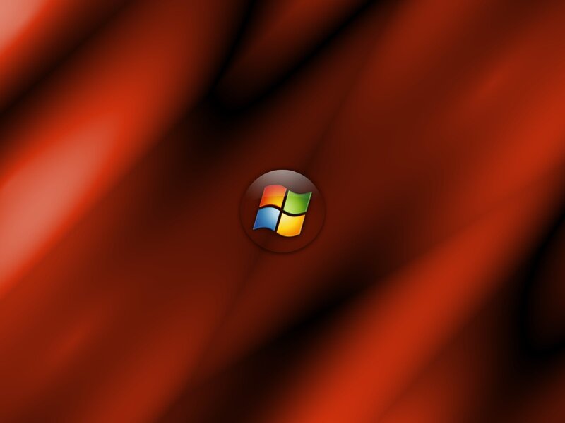 Windows logo on red background