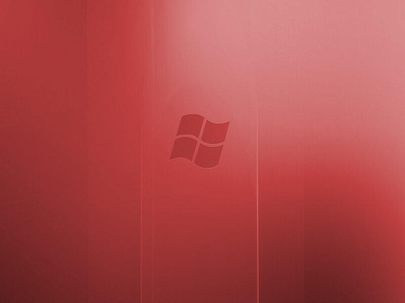Windows Logo on Red Background — Digital Art