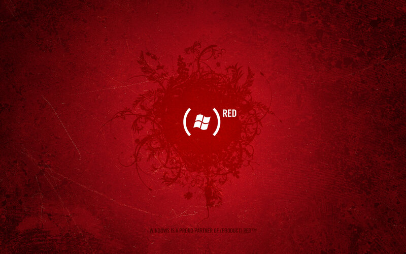 Windows Logo on Red Background — Dramatic, Digital Art