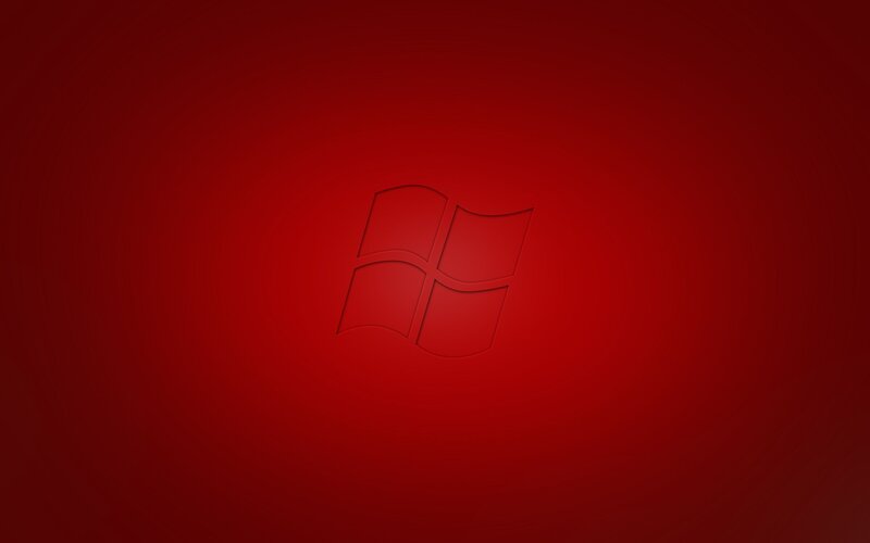 Windows Logo on Red Background — Neutral