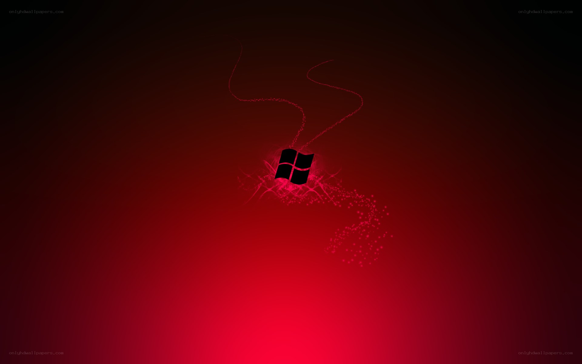 Windows logo on red background